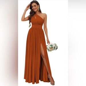 Orange bridesmaid dress